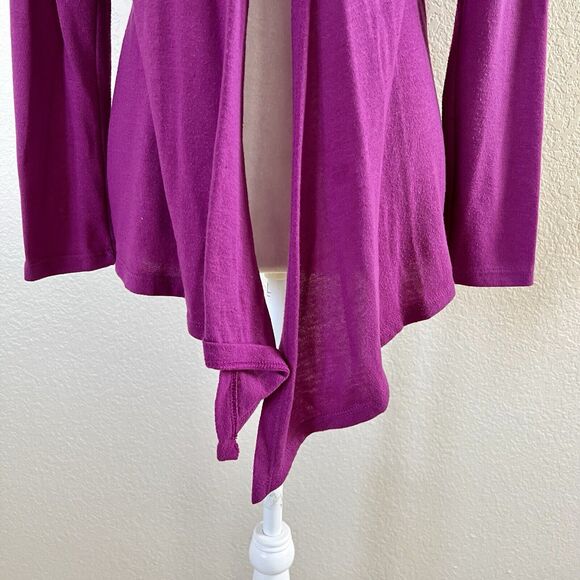 Stitchfix 41 Hawthorn Fuchsia Pink Open Front Waterfall Cardigan Size X-Small - Picture 3 of 11